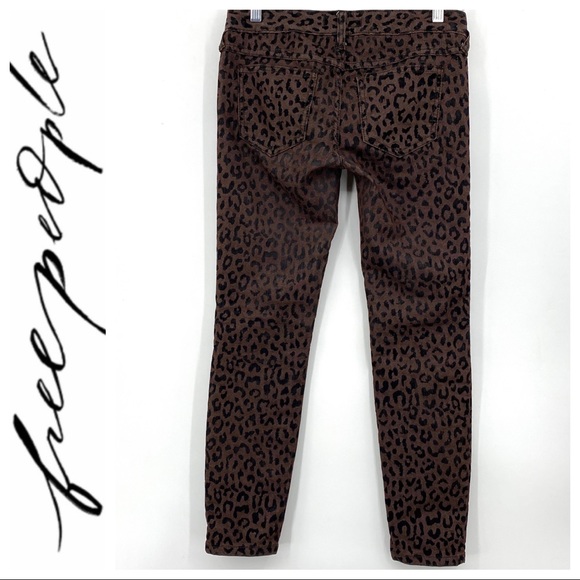 💕SALE💕 Free People Cheetah Print Skinny Jeans - Picture 4 of 9